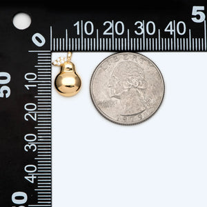 4pcs CZ Paved Gourd Charms for DIY Jewelry Making (GB-2400)