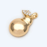 4pcs CZ Paved Gourd Charms for DIY Jewelry Making (GB-2400)