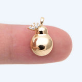 4pcs CZ Paved Gourd Charms for DIY Jewelry Making (GB-2400)