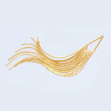 4pcs Chain Tassels 123mm, 18K Plated Brass Earring Charm Pendants