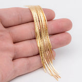 4pcs Chain Tassels 123mm, 18K Plated Brass Earring Charm Pendants