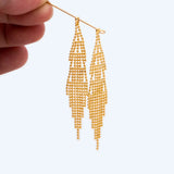 4pcs Ball Chain Tassels 68mm Long, Earring Tassels