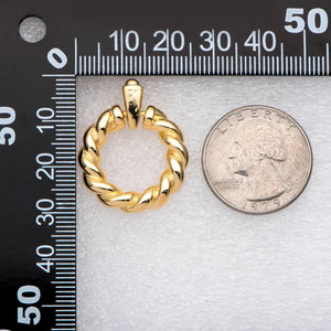 Chunky Twisted Circle Earrings, Geometric Hoop Earrings