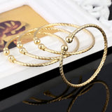 4pcs Bangle Women Dubai Bride Wedding Ethiopian Africa Bangle Jewelry