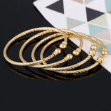 4pcs Bangle Women Dubai Bride Wedding Ethiopian Africa Bangle Jewelry