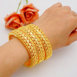 4pcs Ethiopian Dubai Bangles For Women Wedding Jewelry