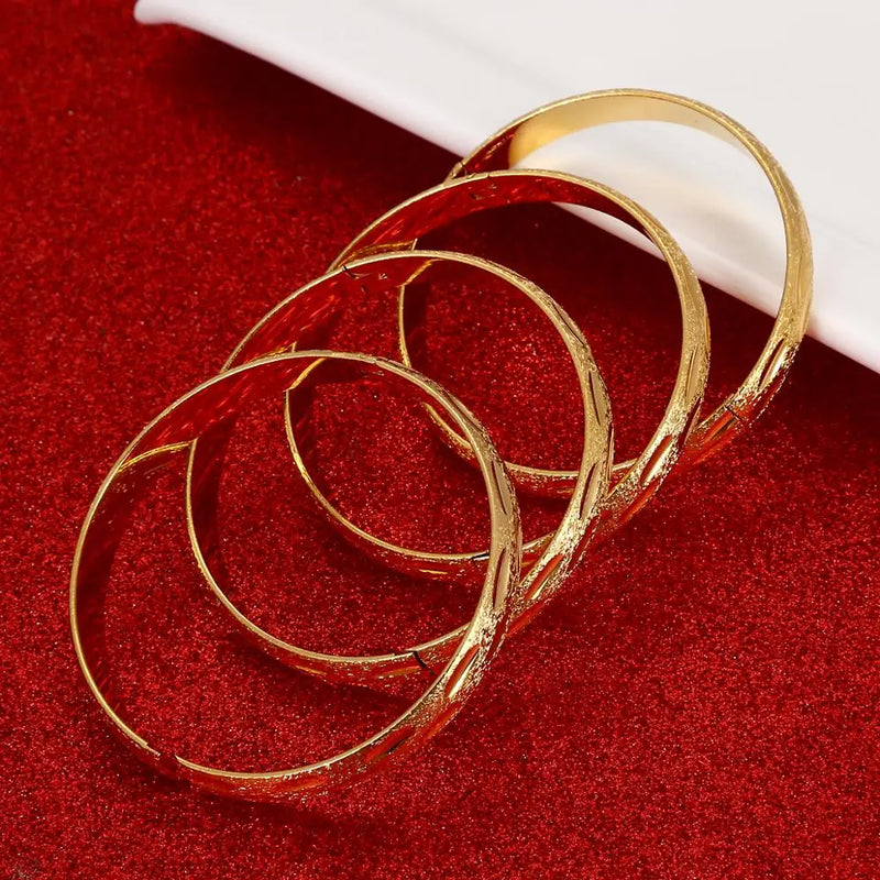4pcs Copper Bangles for Women African Ethiopian Jewelry