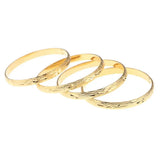 4pcs Dubai African Ethiopian Bangle Women Jewelry Gift