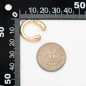 4pcs Curved Bar Ear Post with Ear Back, 18K Plated Earring Studs