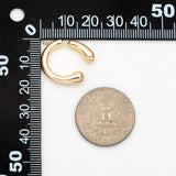 4pcs Curved Bar Ear Post with Ear Back, 18K Plated Earring Studs