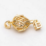 4pcs Hot Air Balloon Charms with CZ, Jewelry Making Diy Supplies