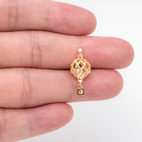 4pcs Hot Air Balloon Charms with CZ, Jewelry Making Diy Supplies