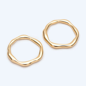 4pcs Irregular Layering Signet Wave Ring Set