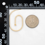 Minimalist Earring Hook with Pearl Peg Mounts
