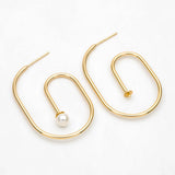Minimalist Earring Hook with Pearl Peg Mounts
