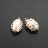 4pcs Plated Brass Wire Ball Charms For DIY Earrings