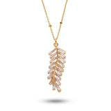 Plated Brass CZ Paved Leaf Charms Earring Findings GB-3037