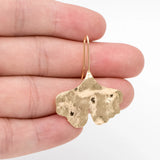 4pcs Plated Brass Ginkgo Leaf Ear Hooks Earrings Component