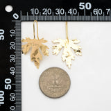 4pcs Plated Brass Maple Leaf Ear Hooks Earring Components