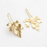 4pcs Plated Brass Maple Leaf Ear Hooks Earring Components