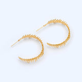 4pcs 34mm Round Circle Earring Components, 18K Plated Brass