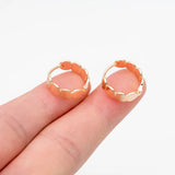 4pcs Round Disc Hoop Earrings 15.5mm Huggie Earrings