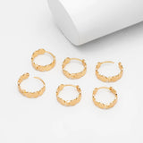 4pcs Round Disc Hoop Earrings 15.5mm Huggie Earrings