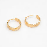 4pcs Round Disc Hoop Earrings 15.5mm Huggie Earrings