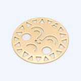 4pcs Round Sun Charms 30mm, Sun Face Earring Charm, Disk Sun Pendants