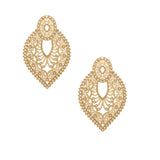 4pcs Stainless Steel Filigree Earring Charm Pendants