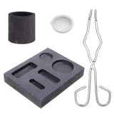 4pcs Graphite Crucible Set for Melting Casting Kit Non-Ferrous Metal Gold