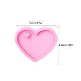 4pcs Silicone Heart Chocolate Epoxy Resin Casting Mold Keychain