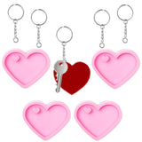 4pcs Silicone Heart Chocolate Epoxy Resin Casting Mold Keychain
