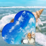 4pcs Heart Resin Mold for Epoxy Resin Memorial Condolence Coaster Molds
