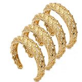 4pcs Heart Bangles Cuff Ethnic Women Ramadan Jewelry