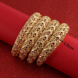 Vintage Ethnic Women Ramadan Charm Heart Bangles Cuff