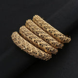 Vintage Ethnic Women Ramadan Charm Heart Bangles Cuff