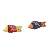 4pcs Hand-painted Fish Ceramic Beads for DIY Necklace Bracelet