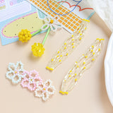 4pcs Ins Rice Beads Glass Braided Pendant DIY Jewelry