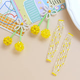4pcs Ins Rice Beads Glass Braided Pendant DIY Jewelry