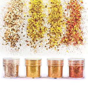 4pcs Hexagon Glitter Bling Filling Resin Craft Jewelry Tools