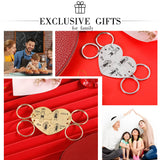 4pcs Personalized Jigsaw Puzzle Name Key Chain Family Car Accessories