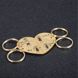 4pcs Personalized Jigsaw Puzzle Name Key Chain Family Car Accessories