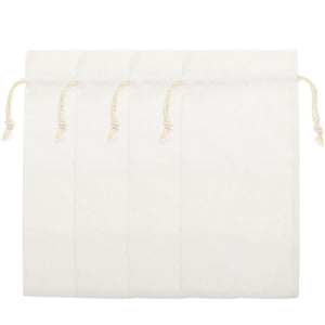4pcs Khaki Linen Drawstring Gift Bags for Jewelry Wedding Party