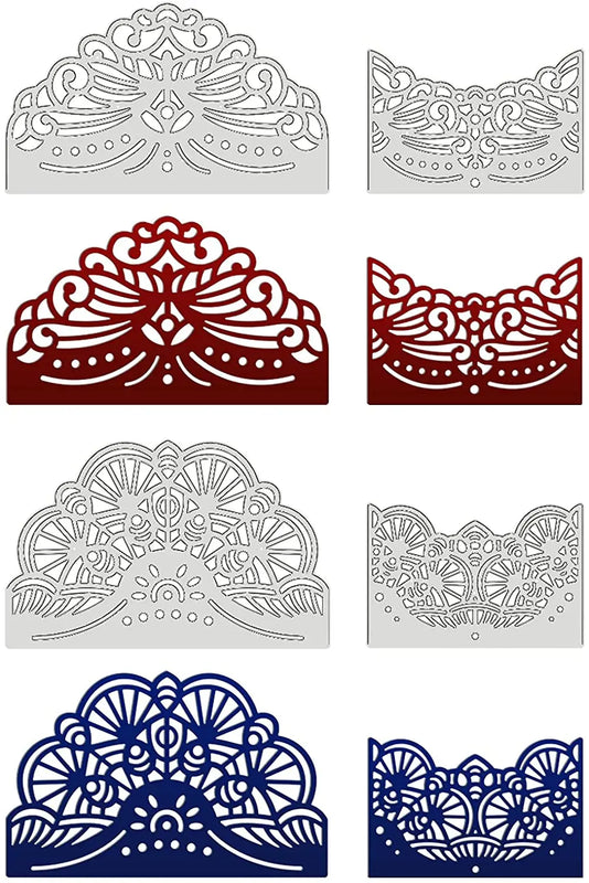 4pcs Lace Border Metal Cutting Dies for DIY Scrapbook Photo Album Crafts