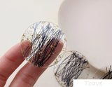 4pcs Large Disc Dark Line Resin Platinum DIY Pendant Material