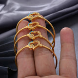 4pcs 24k Bangle Baby Child Boys Girls Dubai Bride Wedding Ethiopian Bracelet