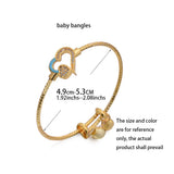 4pcs 24k Bangle Baby Child Boys Girls Dubai Bride Wedding Ethiopian Bracelet