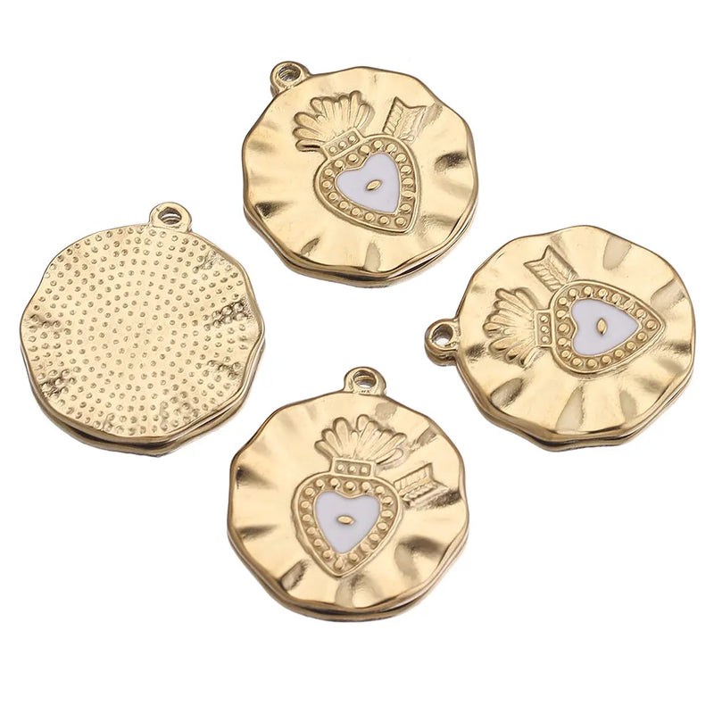 4pcs/Lot Round Cartoon Radish Enamel Earrings Pendants