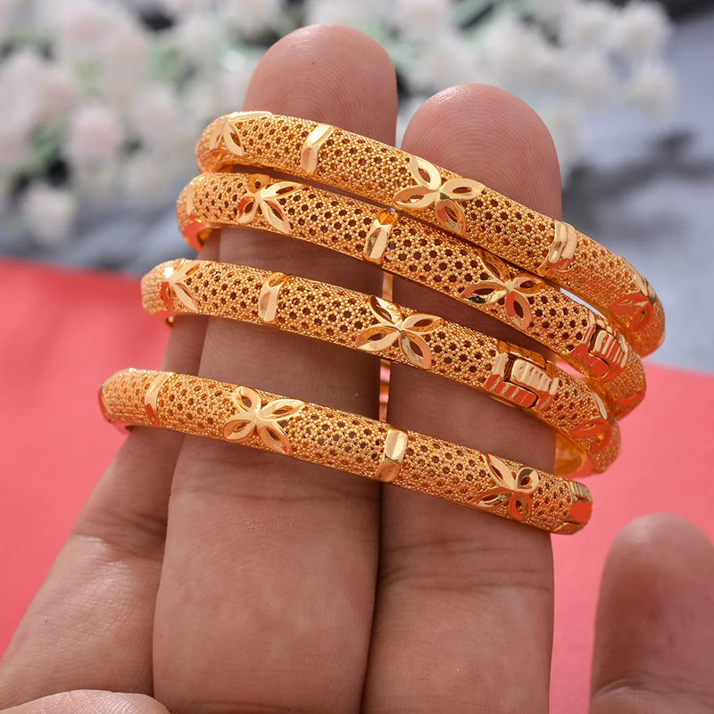 4pcs/Lot Baby Bangles For Child Kids Dubai Circle Bracelet Jewelry